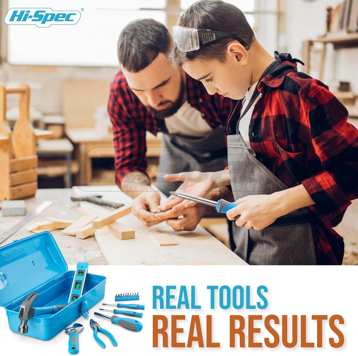 🔥 Angebote & Aktionen – Hi-Spec Beginner Tool Set in Blue Metal Box Complete Genuine Hand Tool for DIY and Youth – Bild 6