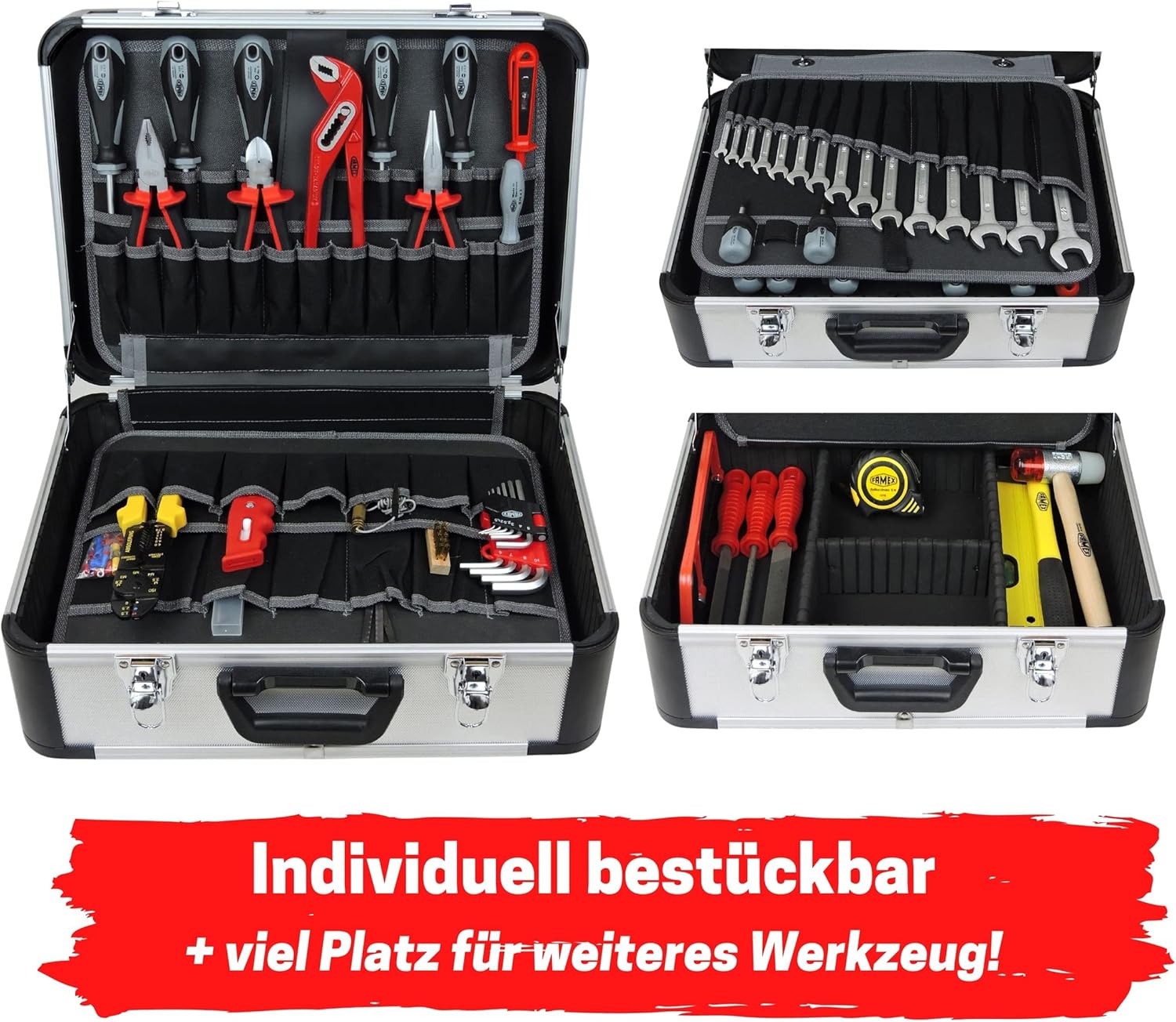 🚗 KFZ & Werkstatt – FAMEX 423-47 Tool Box Filled with Tool Set - Expandable - Tool Box Equipped - Plenty of Space for Other Tools – Bild 2