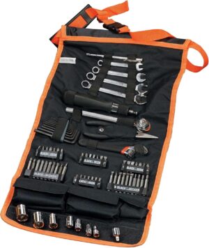 🚗 KFZ & Werkstatt – Black + Decker A7063 76-teilig Handliche Roll-Tasche mit Autowerkzeug-Zubehör