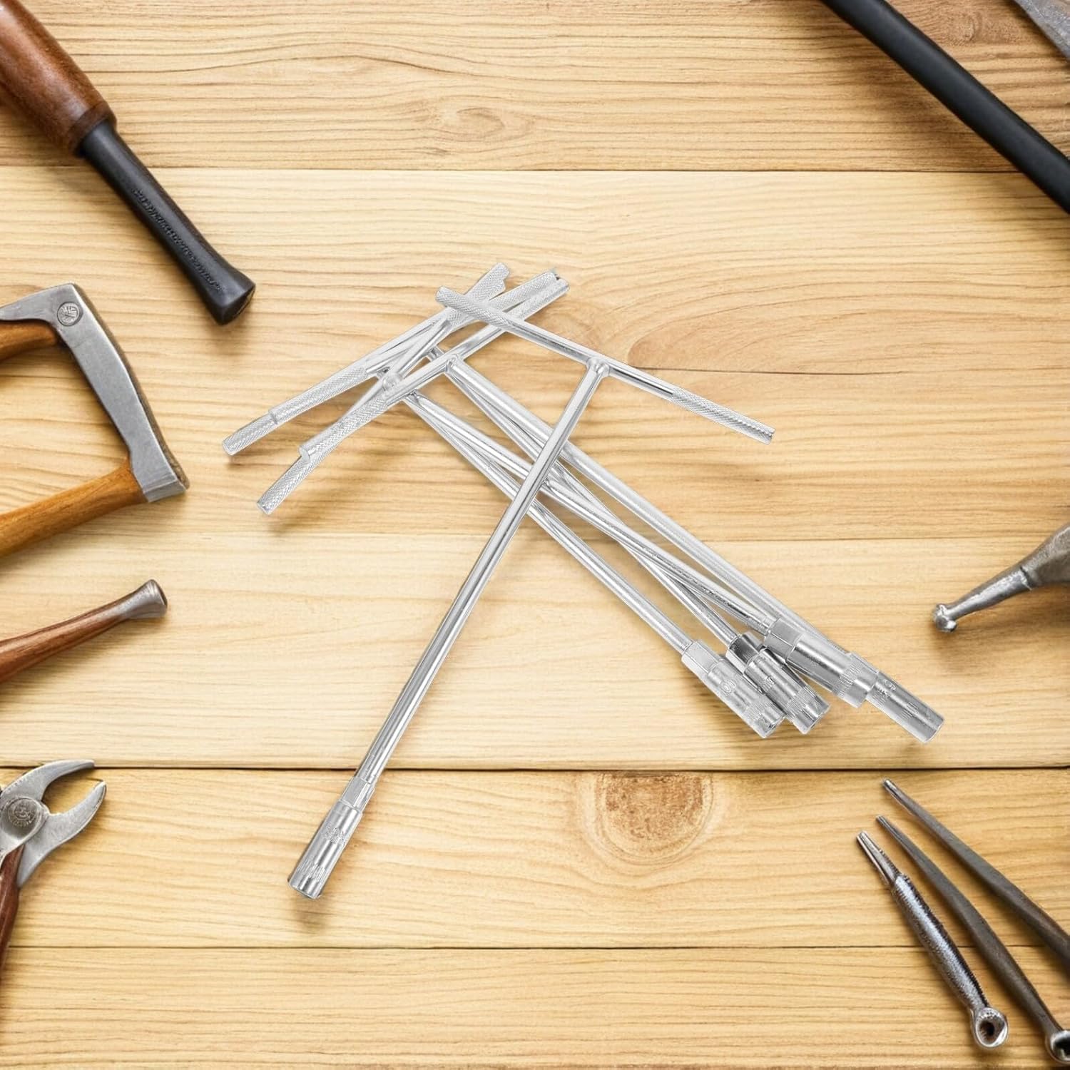 🚗 KFZ & Werkstatt – Yardwe 5 Stück Griff Sechskant Steckschlüssel Verlängerter T förmiger Innensechskantschlüssel Metall für Kfz reparatur Mechanik Reparatur Werkzeug – Bild 6