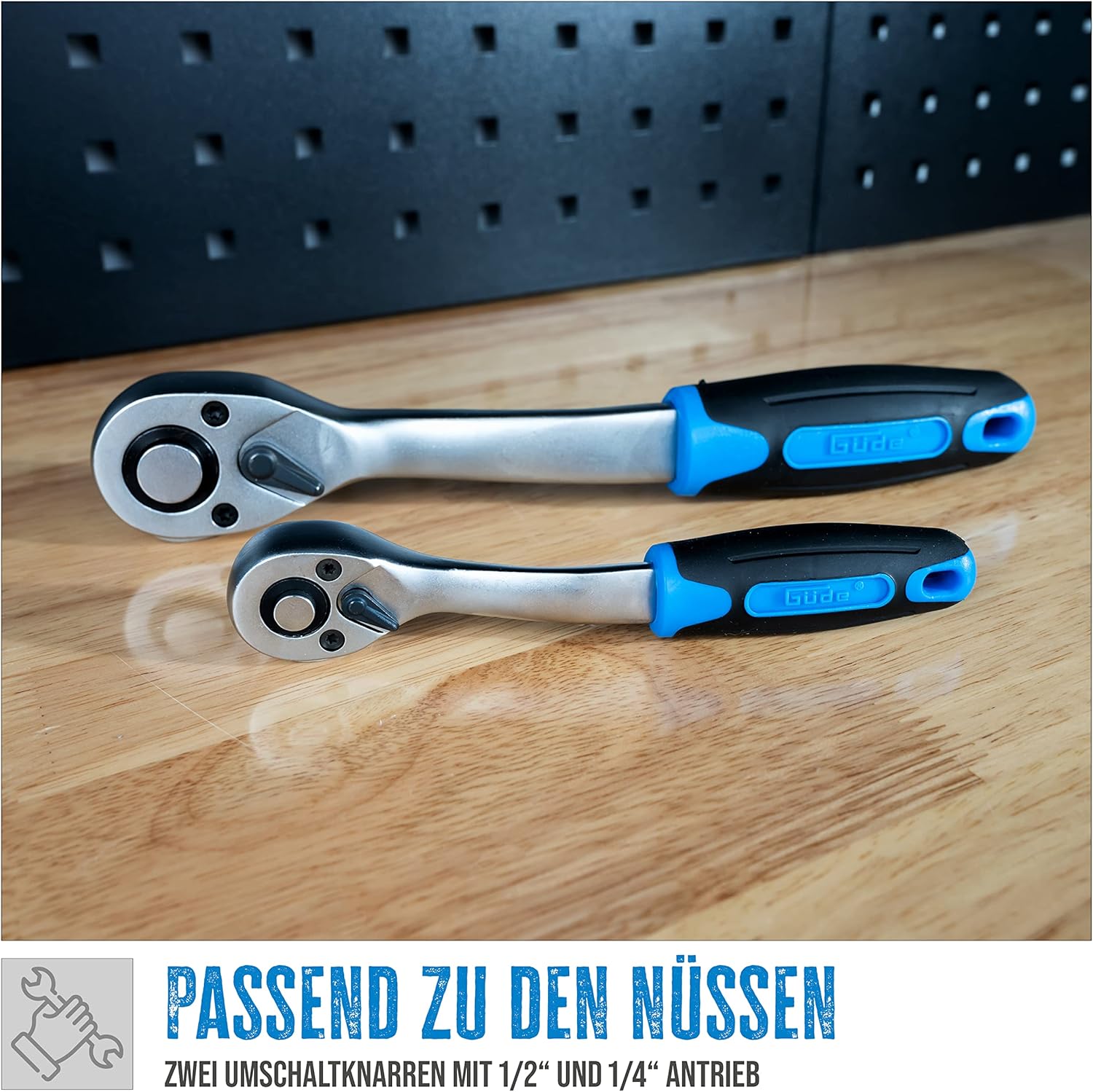 ⚒️ Bau & Montage – Güde 39002 GWZK 104 Werkzeugkoffer (104-teiliges Chrom-Vanadium-Stahl-Werkzeugset im praktischen Koffer) blau/schwarz – Bild 3