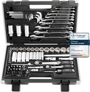 🚗 KFZ & Werkstatt – Tecpo 300383 Inch Tool Set - Harley Socket Spanner Nut Set - Ratchet Box - Socket Box