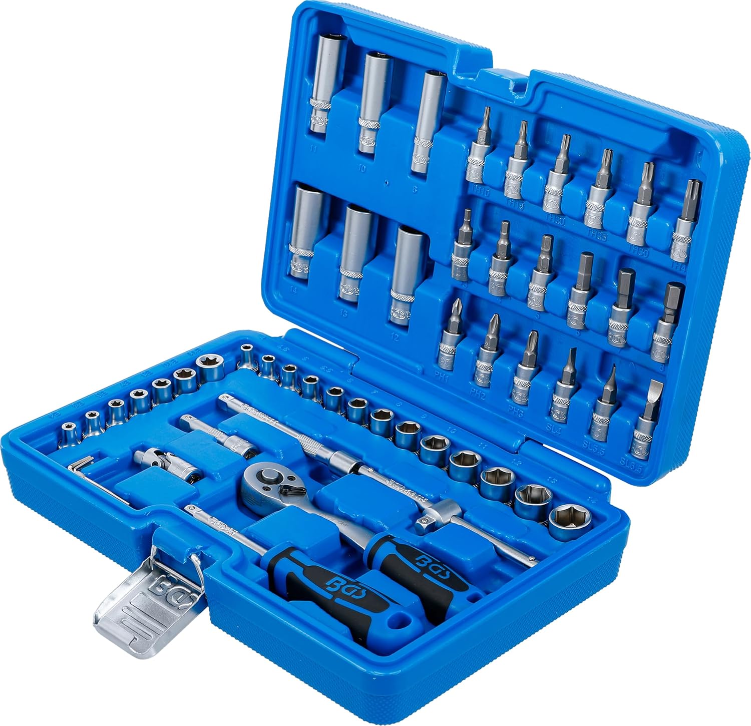 🚗 KFZ & Werkstatt – 52 Pcs. Socket Wrench Set 6,3 (1/4 ) – Bild 3