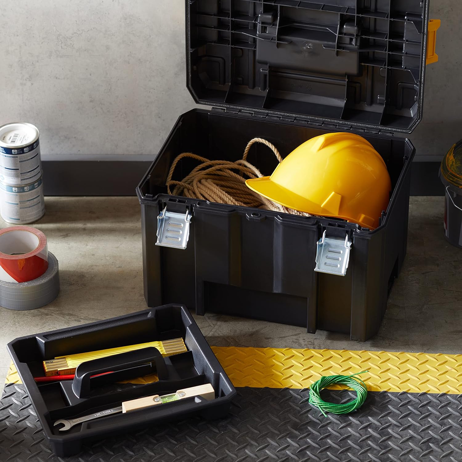 ⚒️ Bau & Montage – DEWALT TSTAK Deep Tool Box VI, DWST83346-1 (44 L Volumen, großvolumige Box, kombinierbar mit anderen TSTAK-Boxen, sichere Aufbewahrung von Elektrowerkzeugen und Handwerkzeugen, IP54), Multi, Einheitsgröße – Bild 14