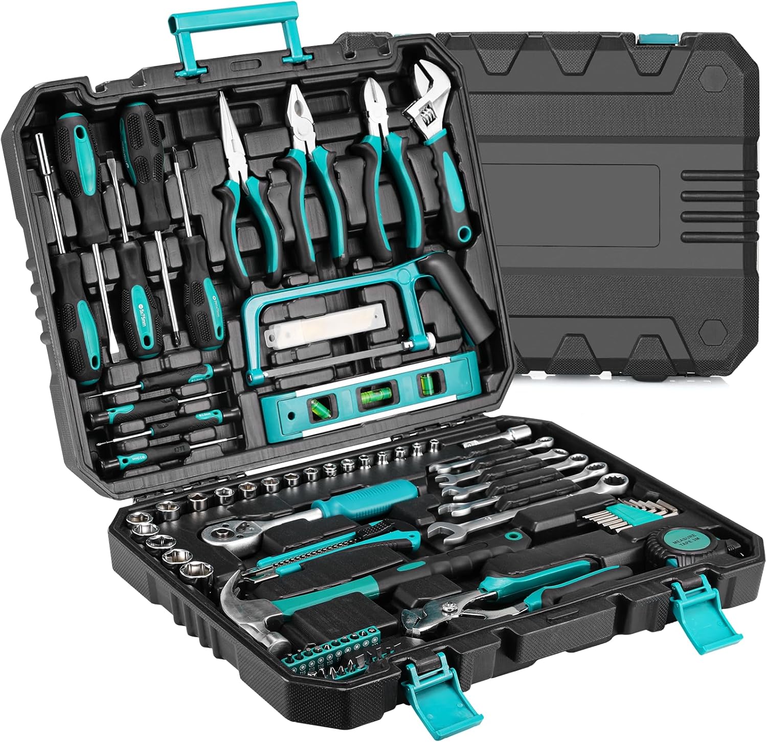 🔥 Angebote & Aktionen – TLGREEN Tool Box Filled 79-Piece Tool Box Household Tool Set with Ratchet Socket Wrench Set Screwdriver Universal Tool Sets – Bild 8
