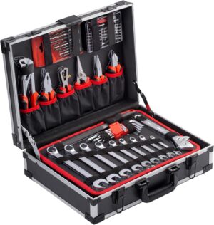 🔥 Angebote & Aktionen – Meister 8971810 Tool Box 161 Pieces - Sturdy Aluminium Case Set - For Household, Garage & Workshop / Professional Filled / Tool Box / Tool Box Complete with Tools