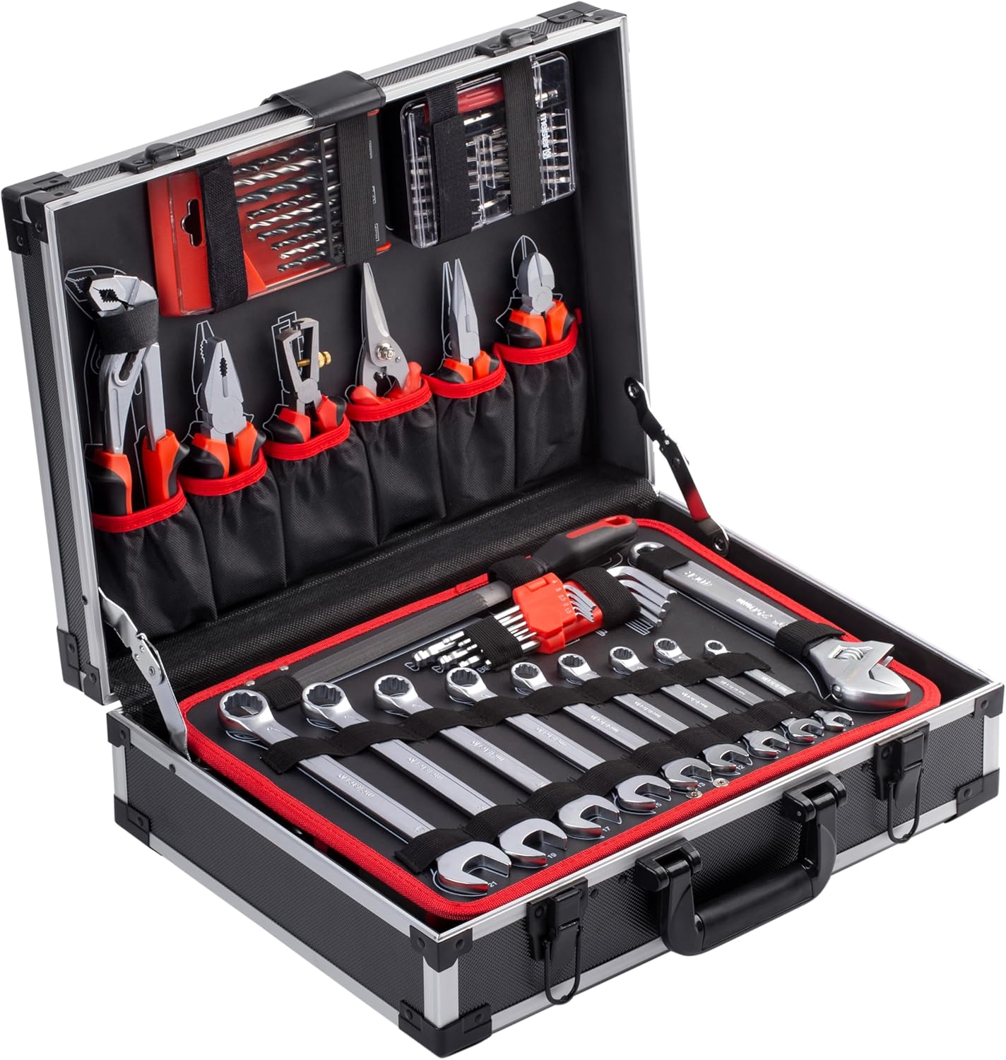 🔥 Angebote & Aktionen – Meister 8971810 Tool Box 161 Pieces - Sturdy Aluminium Case Set - For Household, Garage & Workshop / Professional Filled / Tool Box / Tool Box Complete with Tools