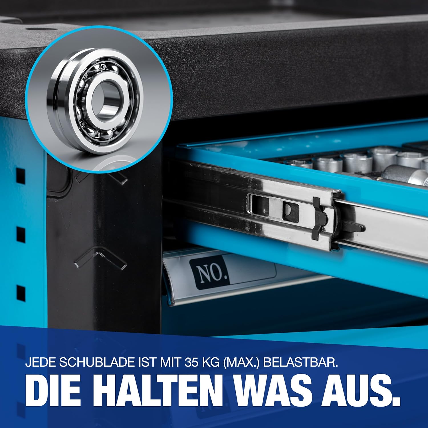 🚗 KFZ & Werkstatt – Tool trolley trolley tool box tool chest and Tools 220 pieces – Bild 6
