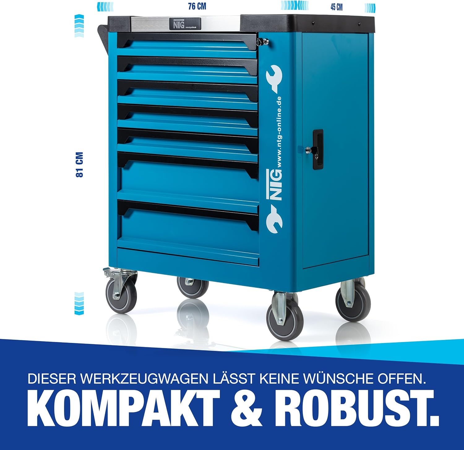 ⚡ Elektro & Technik – Werkzeugwagen, Trolley-Werkzeugkasten mit Werkzeugen und Schaumstoffeinlagen – Bild 2