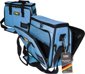 ⚒️ Bau & Montage – YPC Operator XL Werkzeugtasche – praktische Umhängetasche, tragbare Aufbewahrungstasche, wasserdicht, reißfest, Tragegurt oder verstellbarer Schultergurt, blau/schwarz, 40 x 32 x 20 cm – 20 kg Tragkraft