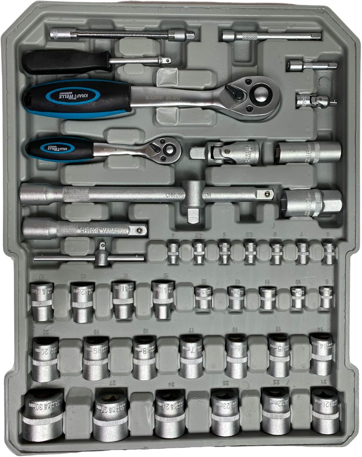 🔥 Angebote & Aktionen – Kraftwelle Tool Trolley Tool Box 188 Piece Tool Set Aluminium Case Rollable 4 Inserts Ratchet Set Car Motorcycle Screwdriver Ring Ratchet – Bild 7