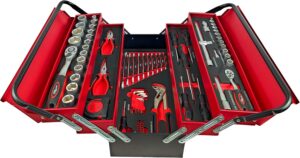 🔥 Angebote & Aktionen – Kraftwelle 85-Piece Professional Metal Tool Box with Chrome Vanadium Steel Bit Inserts Screwdriver Socket Wrench