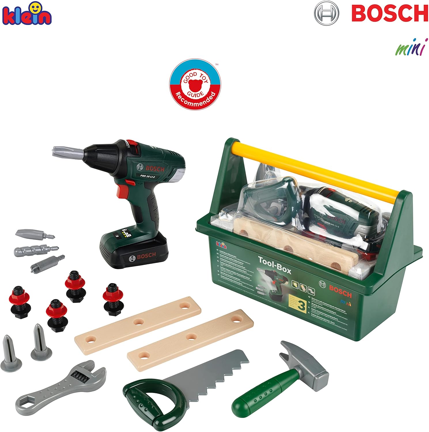 ⚒️ Bau & Montage – Theo Klein 8520 – Bosch Werkzeugkasten mit Akkuschrauber – Bild 4
