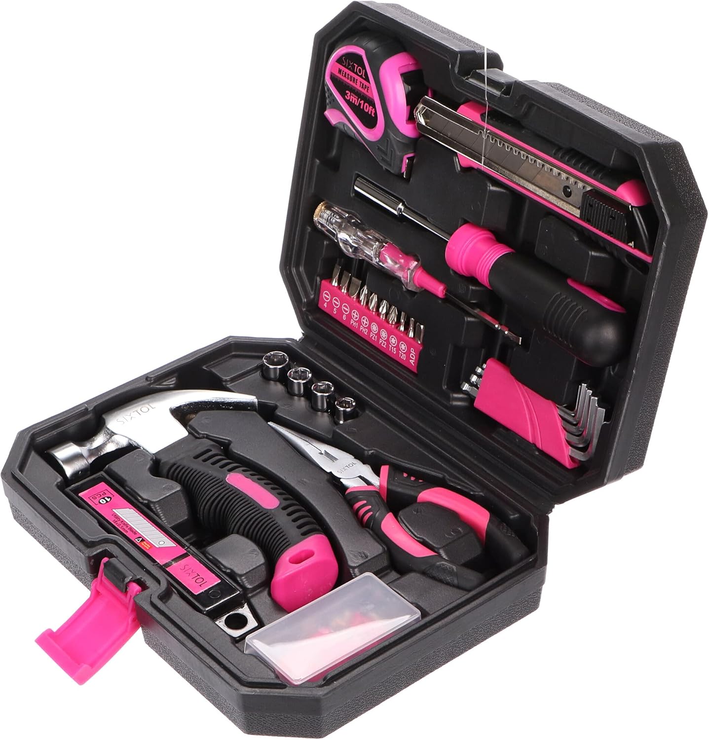 🔥 Angebote & Aktionen – Home Pink 66 Tool Set in Case | For Home Use | Tool Case | Screwdriver Bits | Robust, High Quality | Ideal for Household or Garage | in Practical Plastic Case | Pink – Bild 2