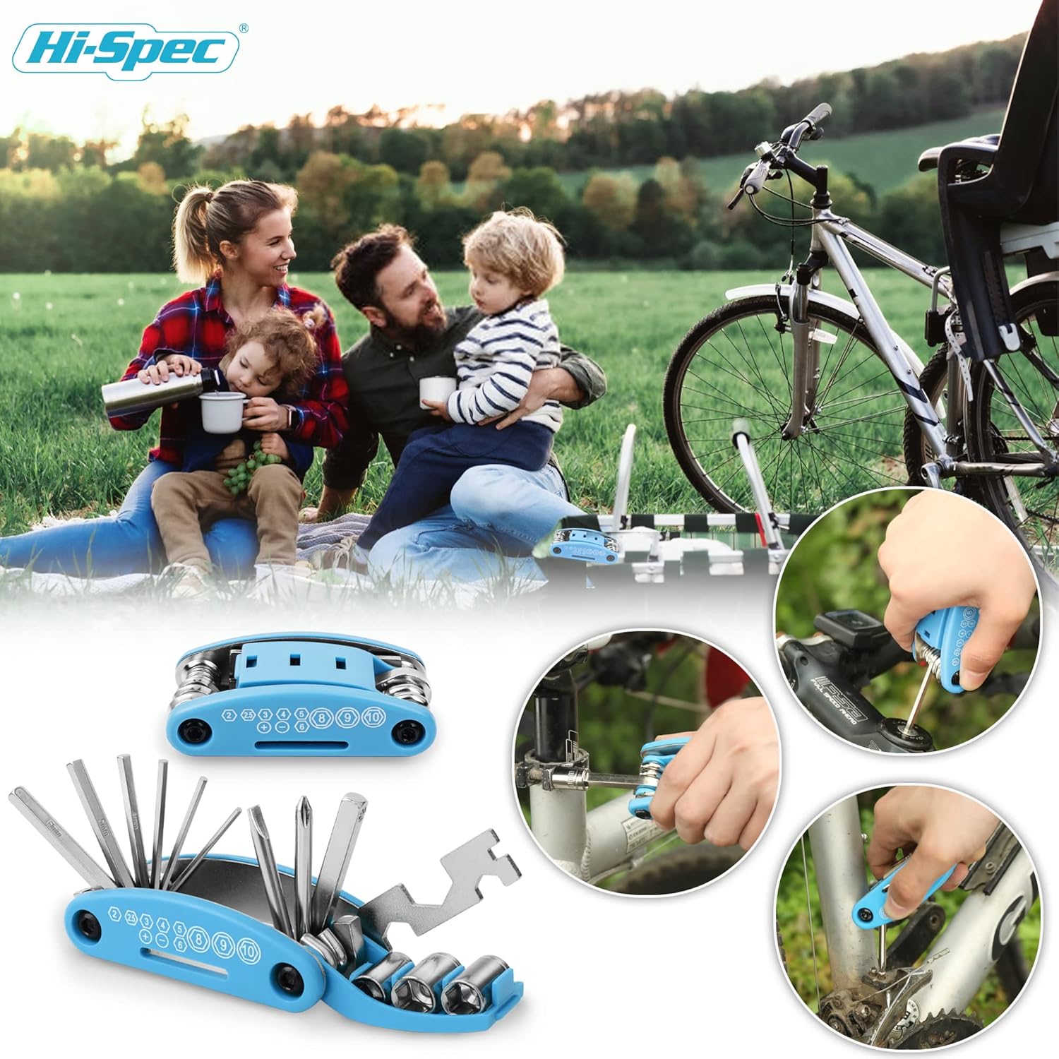 🔥 Angebote & Aktionen – Hi-Spec 48-Piece Blue Tool Set in Tool Box Leisure Set for Bicycle Repair and Camping Suitable for Students, Starter or Trainees, Nature Lovers – Bild 5