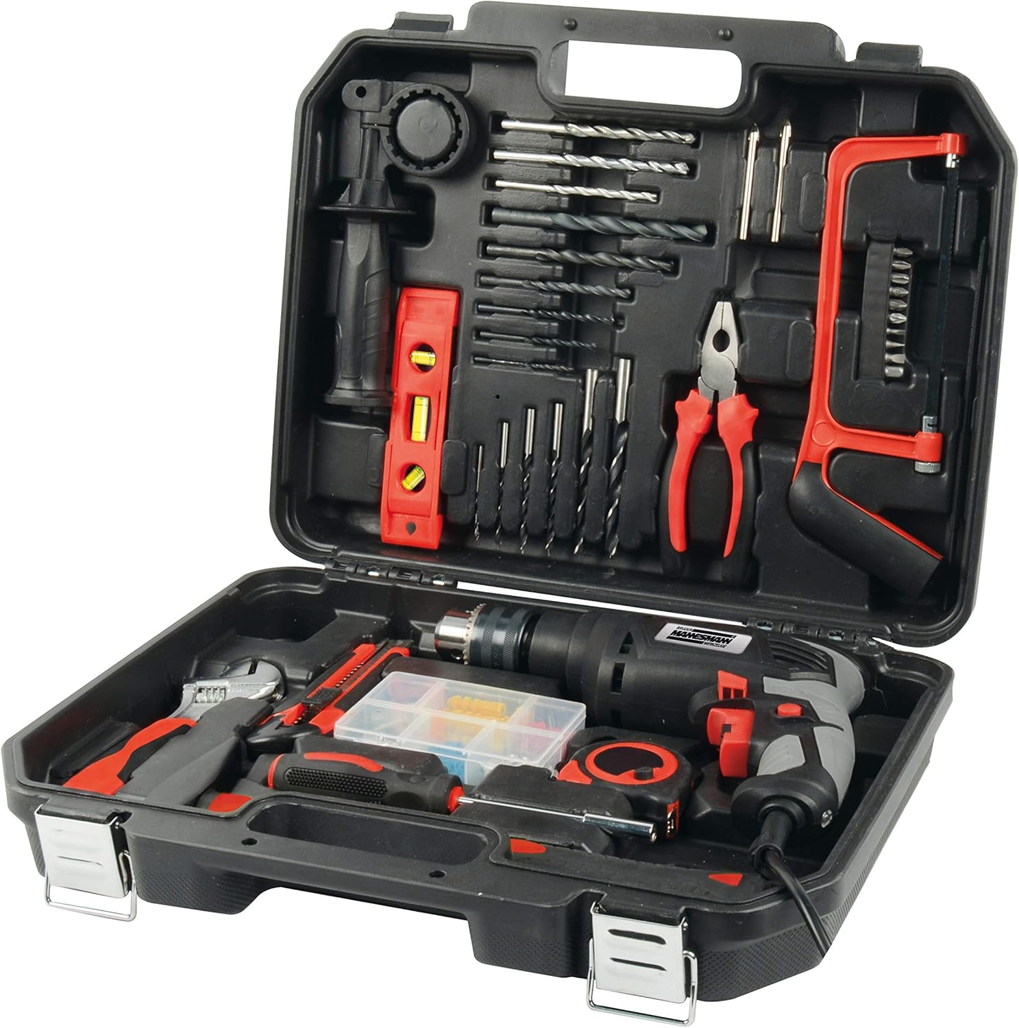 🔥 Angebote & Aktionen – Brüder Mannesmann M12615 Tool Box with Hammer Drill, 750 Watt, 36 Pieces