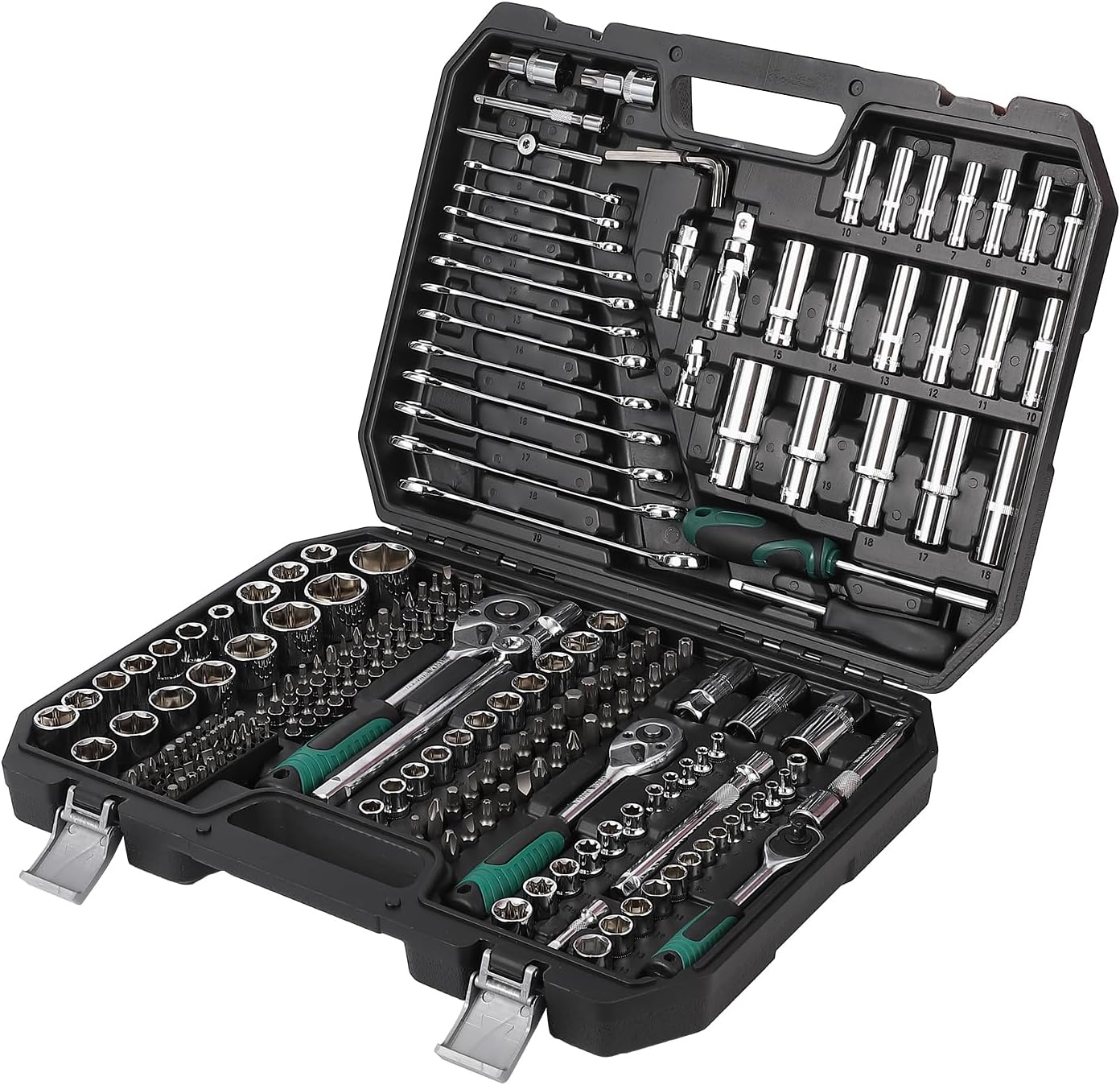 🔥 Angebote & Aktionen – Filled Tool Box, 216 Tool Set, Tool Box, Tool Set, Household Basics Tool for Workshop and Household with Wrench, Hammer, Pliers, Screwdrivers