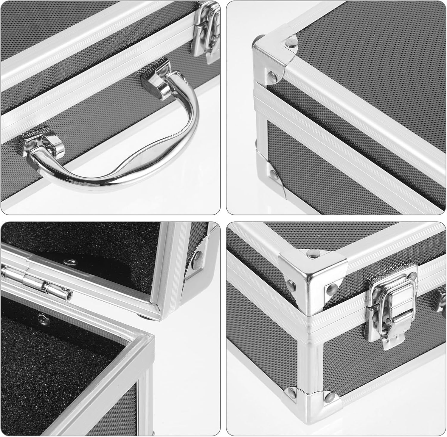 ⚡ Elektro & Technik – Ipetboom Aluminiumlegierung Kleiner Werkzeugkoffer mit Schwammfutter Abschließbar Tragbare Aufbewahrungsbox für Elektriker Reise und Zubehör 255X165X95 CM – Bild 4