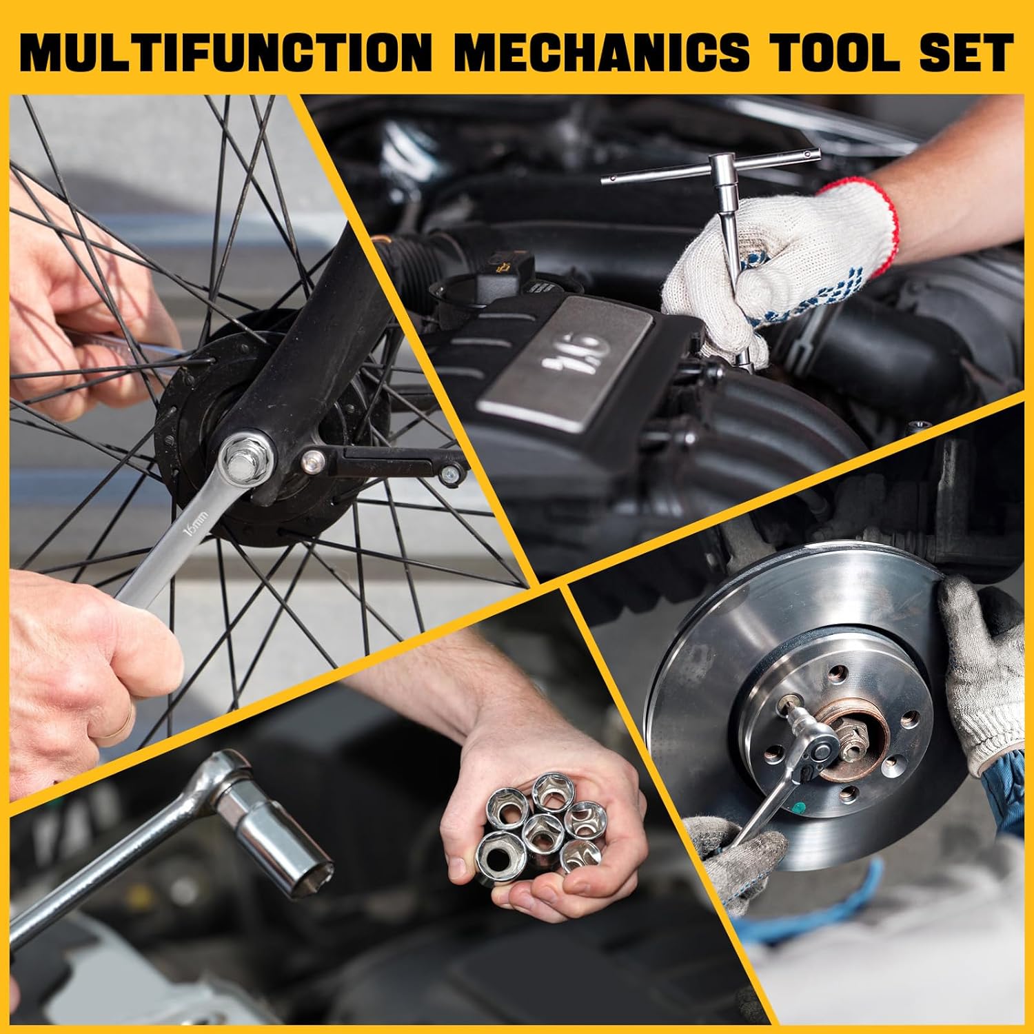 🔥 Angebote & Aktionen – Filled Tool Box, 216 Tool Set, Tool Box, Tool Set, Household Basics Tool for Workshop and Household with Wrench, Hammer, Pliers, Screwdrivers – Bild 4