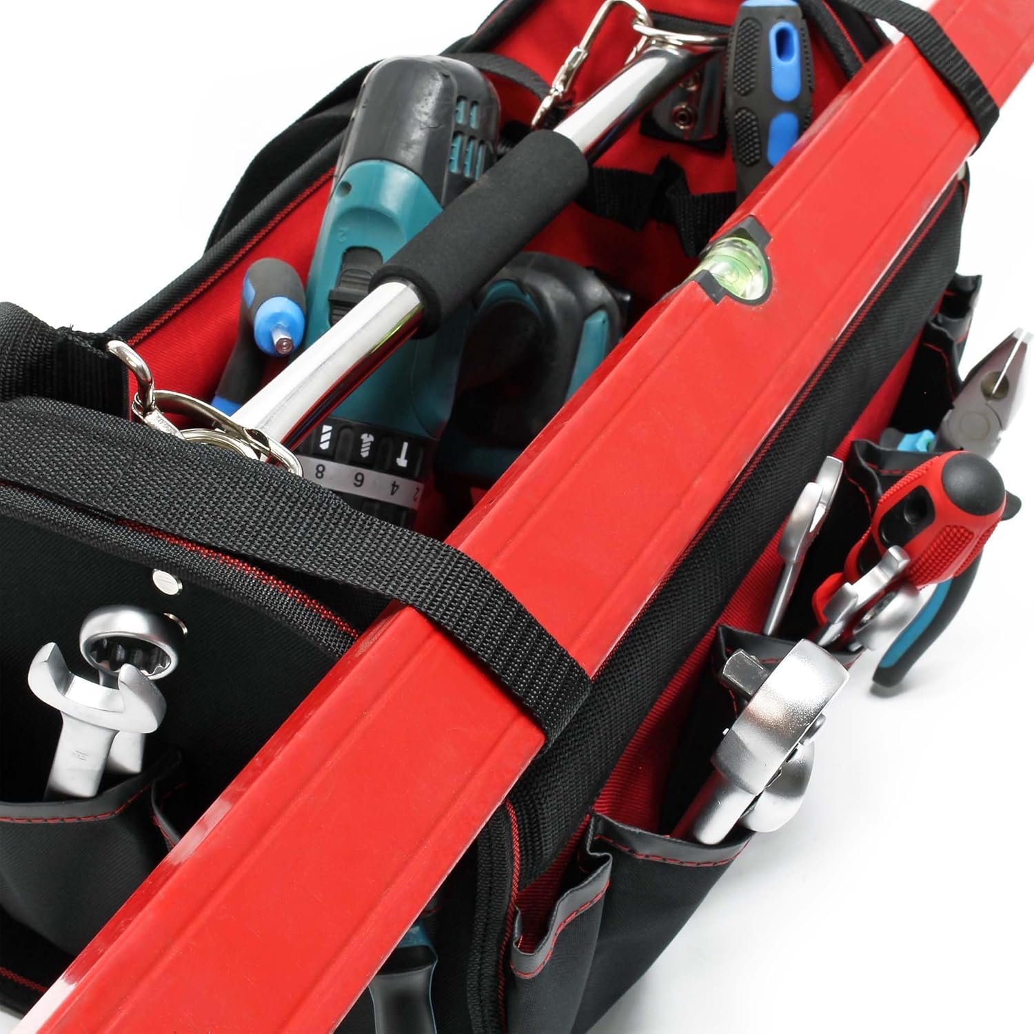 ⚡ Elektro & Technik – L-Werkzeugtasche mit verstellbarem Schultergurt und Tragegriff, Innen- und Außentaschen – Bild 5