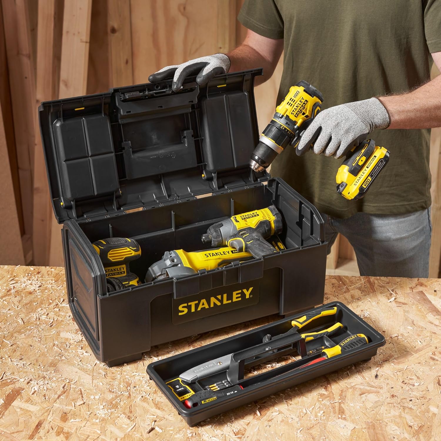 ⚒️ Bau & Montage – Stanley 179217 19-Zoll-One-Touch-Werkzeugkasten zum Selbermachen – Bild 4
