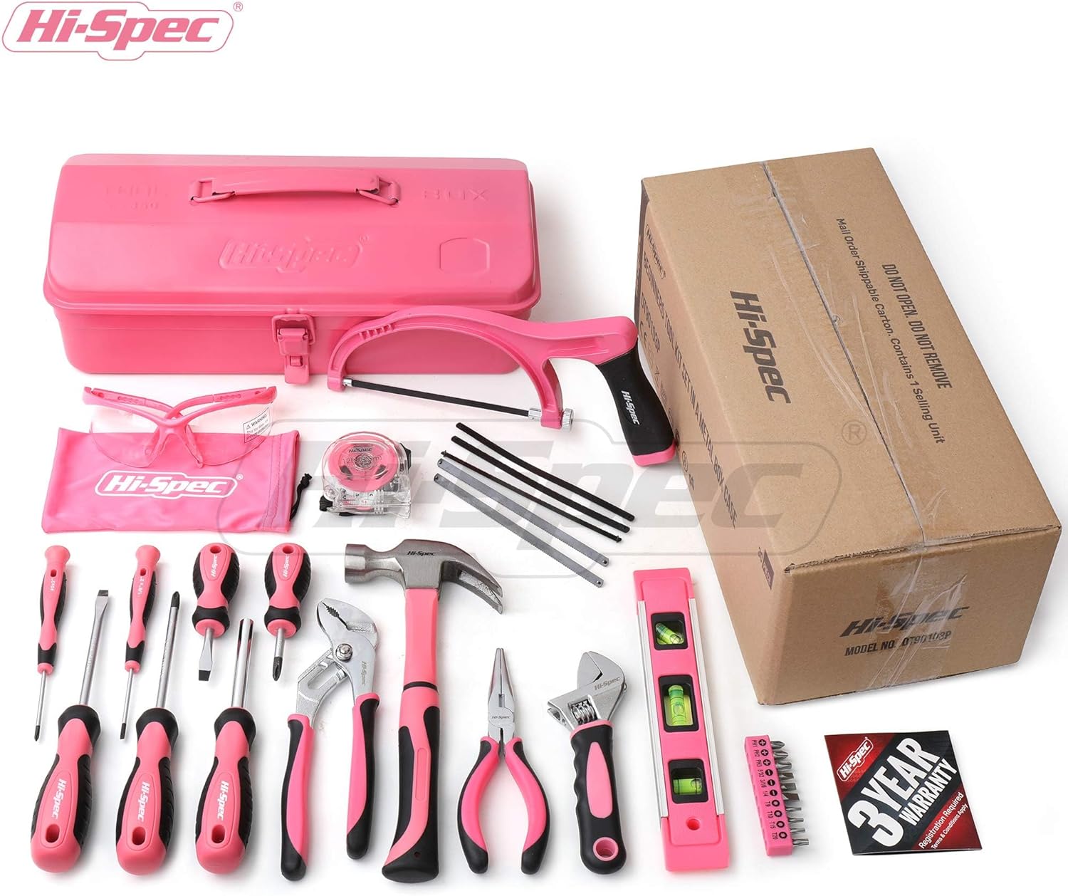 🔥 Angebote & Aktionen – Hi-Spec 30pcs Pink DIY Repair Tool Set in Metal Case Complete Hand Tool for Women Home Office Beginners – Bild 7