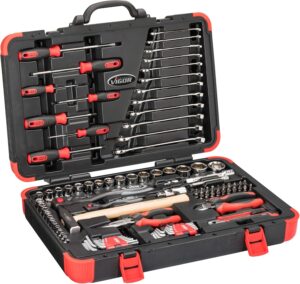 🚗 KFZ & Werkstatt – VIGOR Tool Box V4425N 93-Piece Universal Set ∙ 1/4 Inch & 1/2 Inch Square Drive, Inner and Outer Hexagon, PH, PZ, Slotted, Compact for Versatile Applications
