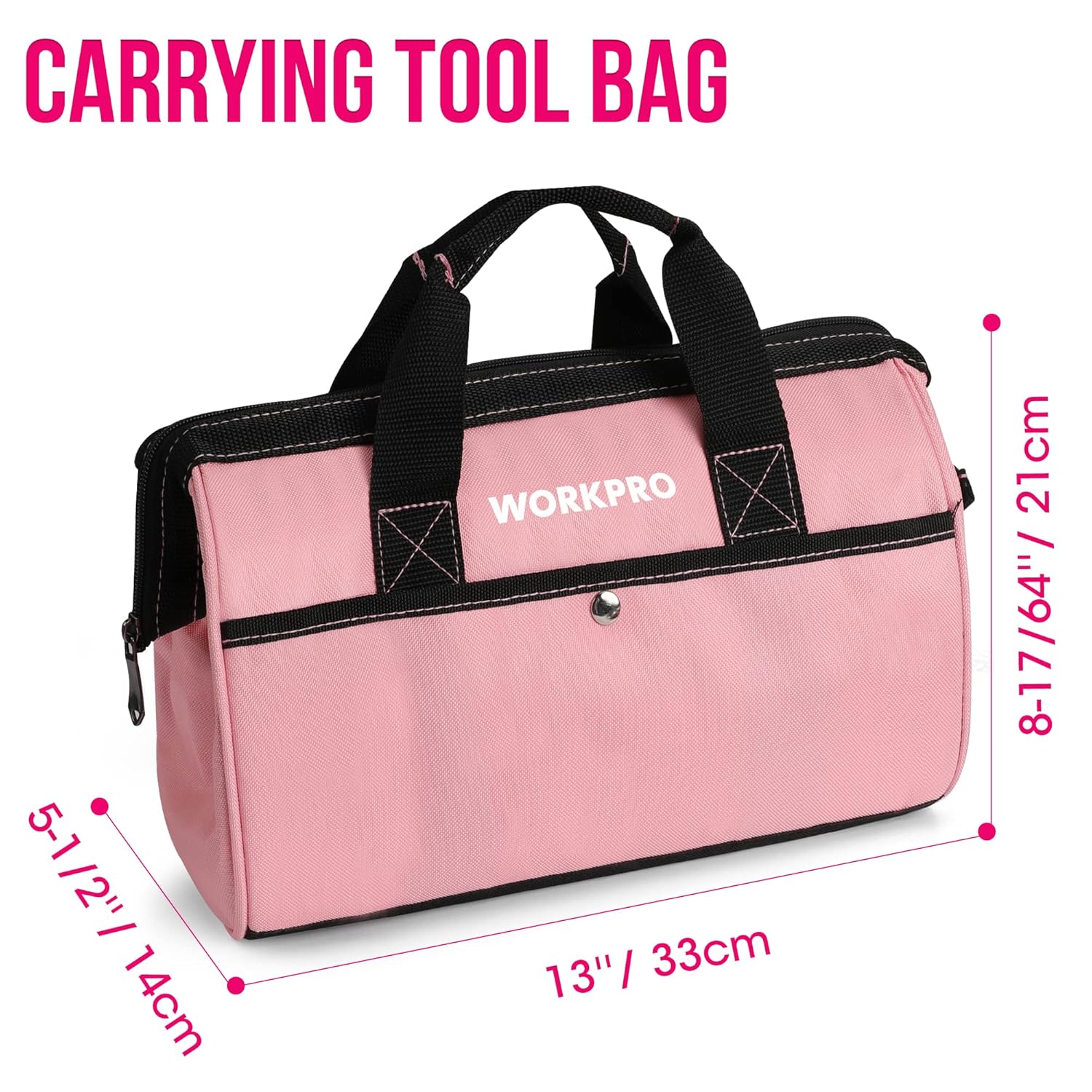 🔥 Angebote & Aktionen – WORKPRO 53-Piece Tool Set Pink with Cordless Screwdriver Small Pink Tool Bag Filled for Household Repair with Spirit Level, Water Pump Pliers, Gifts for Mother, Home Owner – Bild 7