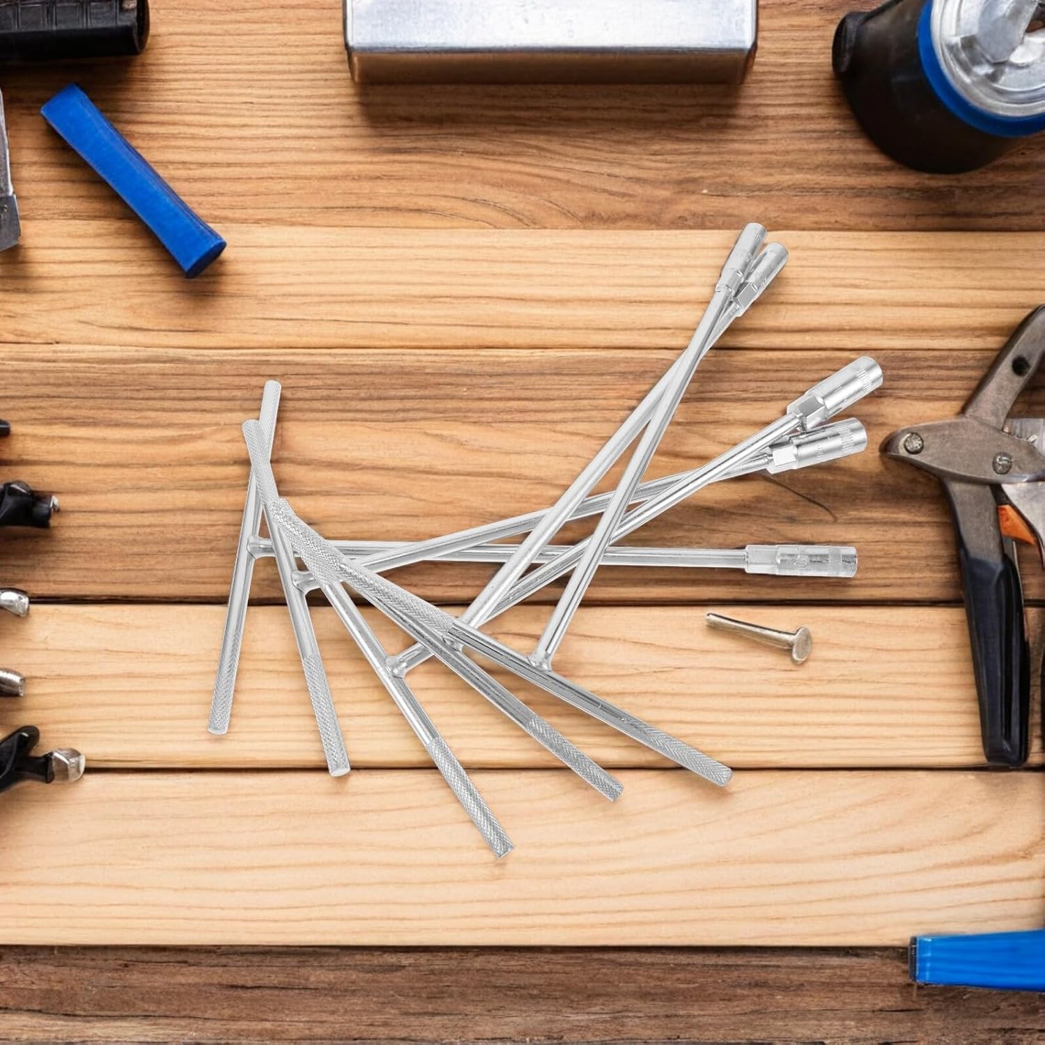 🚗 KFZ & Werkstatt – Yardwe 5 Stück Griff Sechskant Steckschlüssel Verlängerter T förmiger Innensechskantschlüssel Metall für Kfz reparatur Mechanik Reparatur Werkzeug – Bild 7
