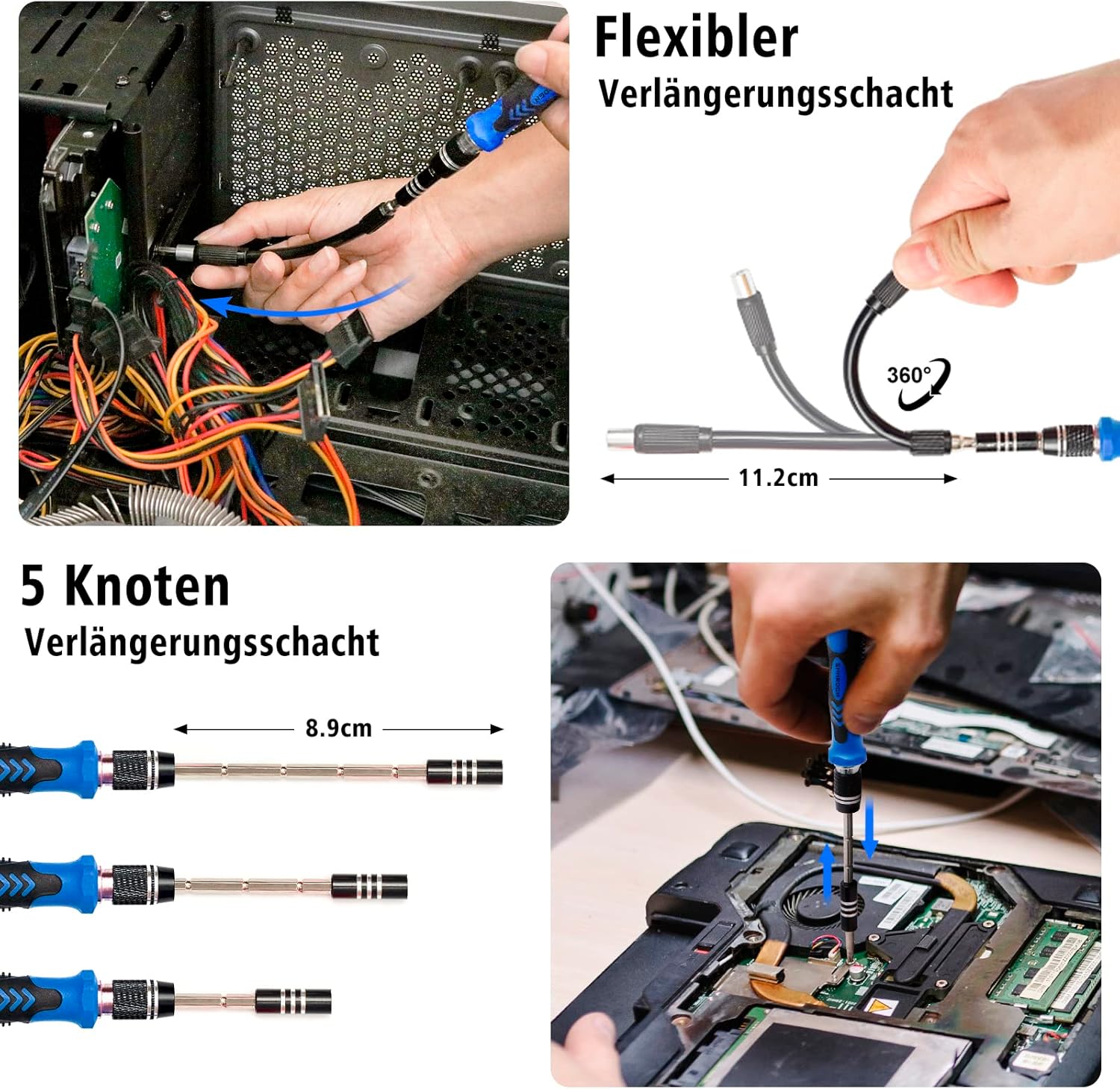 ⚡ Elektro & Technik – SHARDEN Präzisions-Schraubendreher-Set, 122-in-1 Mini-Präzisionswerkzeug-Set mit Torx T2 T5 T6 T8 T9, Handy-Reparatur-Set für Uhr, PC, Brille, PS, Kamera, iPhone mit 1 Magnetpad – Bild 7