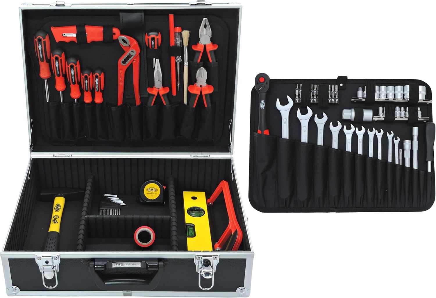 🔥 Angebote & Aktionen – FAMEX 759-62 Aluminium Tool Box with Tool Set 126 Pieces Filled Tool Box for Workshop, Garage, Home, Camping – Bild 2