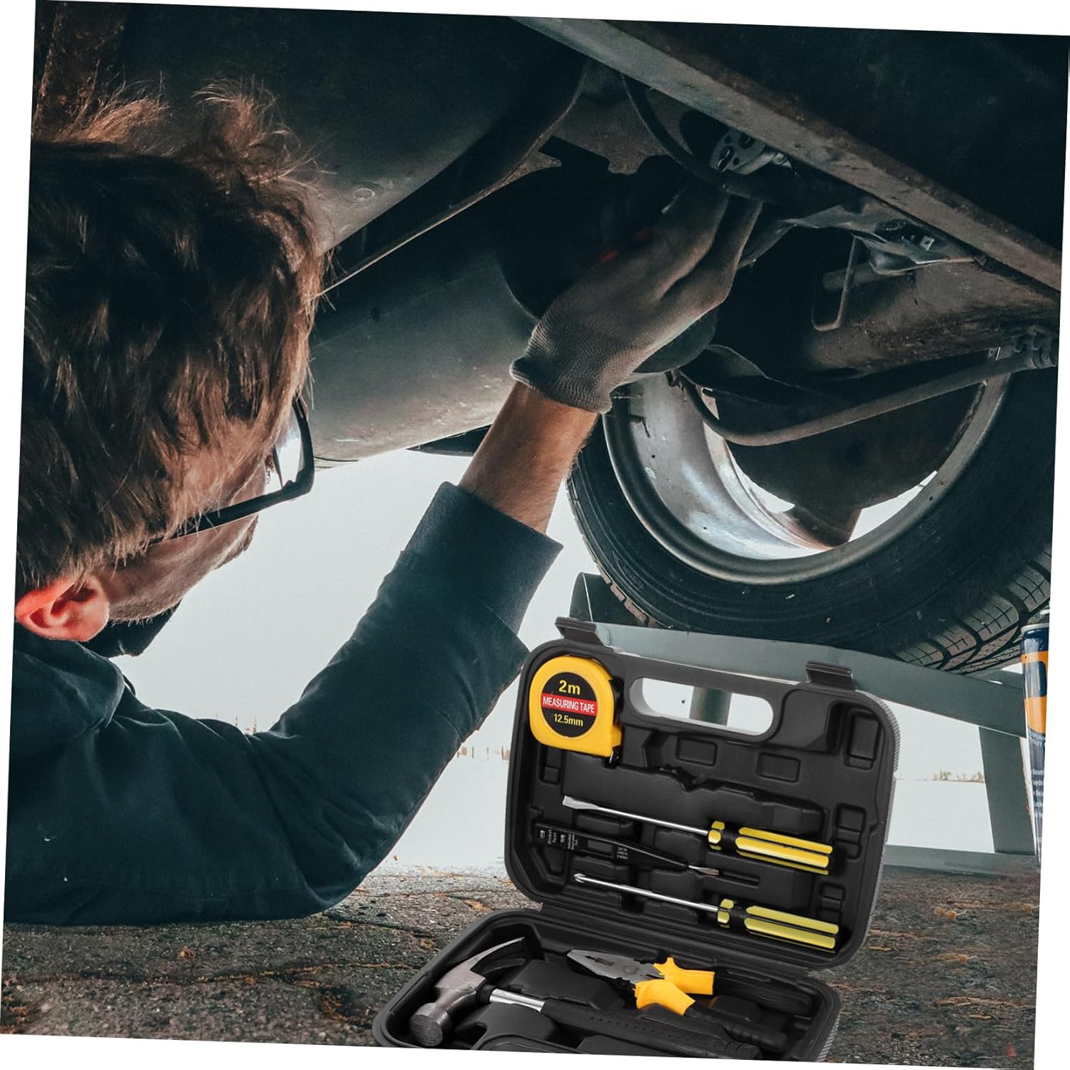 🚗 KFZ & Werkstatt – ARTIBETTER Tool Box Tool Box Set for Home 9 Piece Multitool Set Automotive Robust Hand Tools for Repairs and Hand Tools for DIY – Bild 6