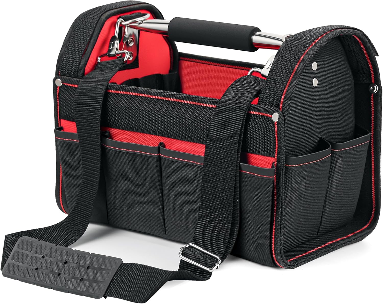 ⚒️ Bau & Montage – XL-Werkzeugtasche mit verstellbarem Schultergurt und Tragegriff, Innen- und Außentaschen