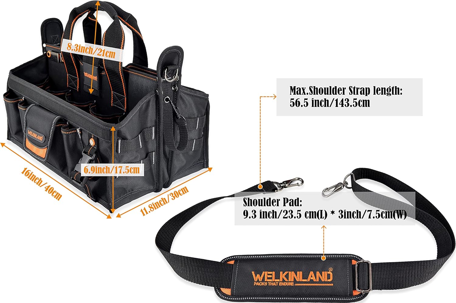⚡ Elektro & Technik – Werkzeugtasche für Elektriker und Heizungs-, Lüftungs- und Klimatechnik – mit Steckdosen-Organizer – Bild 8