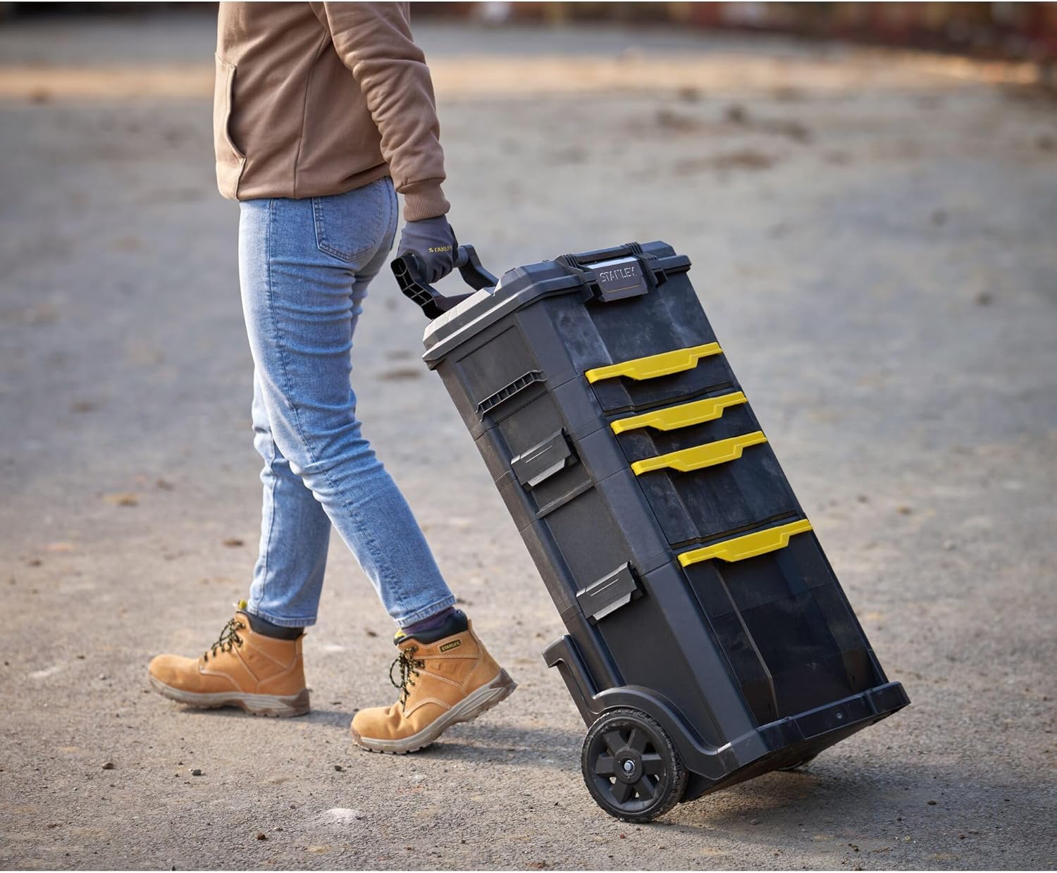⚡ Elektro & Technik – Stanley 1-79-206 Rollwerkstatt aus Metall und Kunststoff, leerer Werkzeugwagen mit 3 modularen Einheiten, vielseitiger Werkzeugkasten für Kleinteile und große Werkzeuge, 1-79-206 – Bild 36