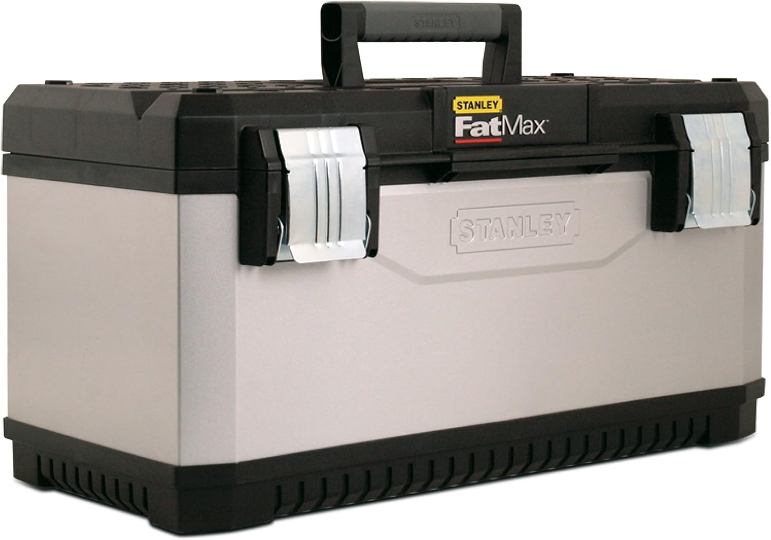 🔥 Angebote & Aktionen – Stanley FatMax 1-95-616 Tool Box (23 Inches, 50 x 29 x 30 cm, Metal Plastic, Carrying for Tools, Tool Box with Cut-Out, Case with Bi-Material Handle, Rust-Proof Closes)