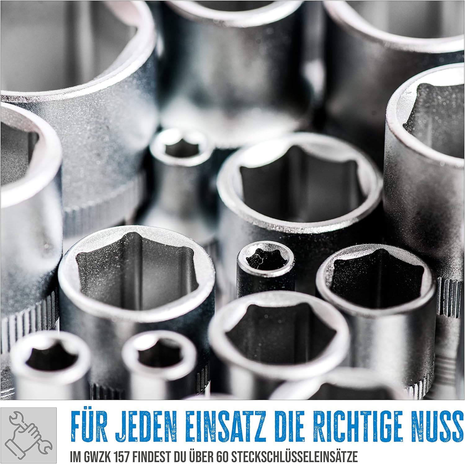 ⚒️ Bau & Montage – Güde 39003 Werkzeugkoffer GWZK 157 (157-teiliges Steckschlüssel- und Werkzeugset aus Chrom-Vanadium-Stahl im praktischen Koffer) blau/schwarz – Bild 2