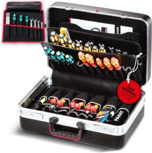 ⚒️ Bau & Montage – PARAT Werkzeugkoffer Classic Plus mit Aluminiumrahmen und X-ABS-Schale, für bis zu 50 Werkzeuge, inkl. Rollkoffer Basic 8, stabiler Werkzeugkoffer für Handwerker, mit Bodenschale und Dokumentenfach