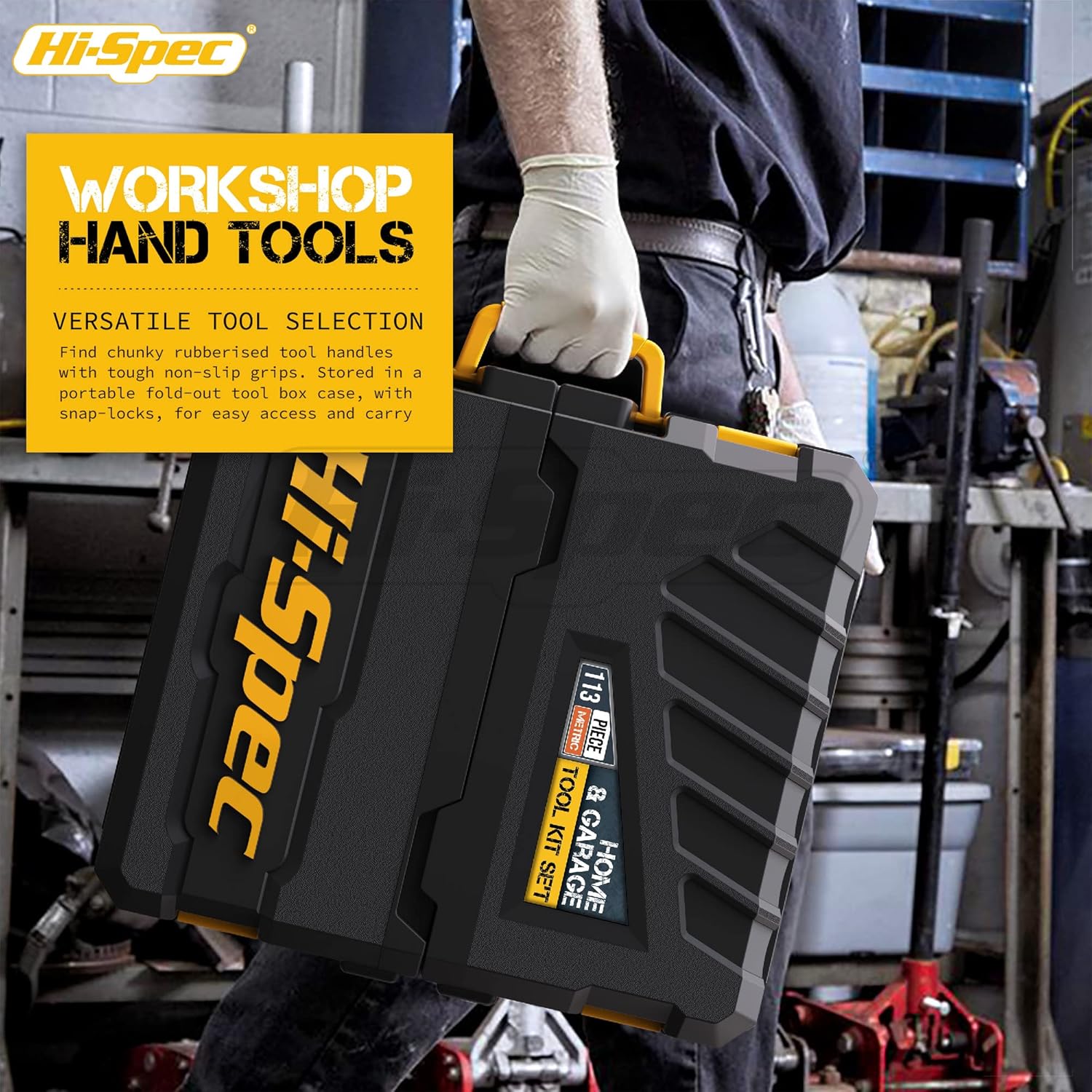 🔥 Angebote & Aktionen – Hi-Spec 113-Piece Tool Box Filled with Most Common Tools. Complete Case Set Ideal for DIY Enthusiasts – Bild 6