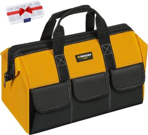 ⚒️ Bau & Montage – Große Werkzeugtasche, gelbe Werkzeugtaschen für Herren, strapazierfähig, 44 cm, grün, 1680D Polyester, ideal für Heimwerker und Handwerker