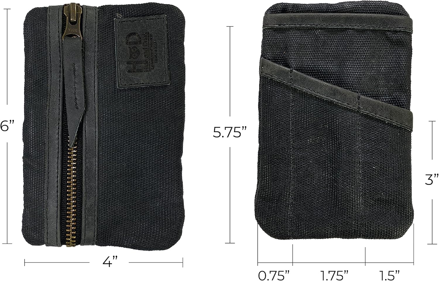 ⚒️ Bau & Montage – Hide & Drink, Multi-Tool-Taschentasche, kompakte Mehrzweck-EDC-Reißverschlusstasche, Mini-Camping-Werkzeugkoffer, gewachstes Canvas, Messerholster, handgefertigter schlanker Organizer – Bild 6