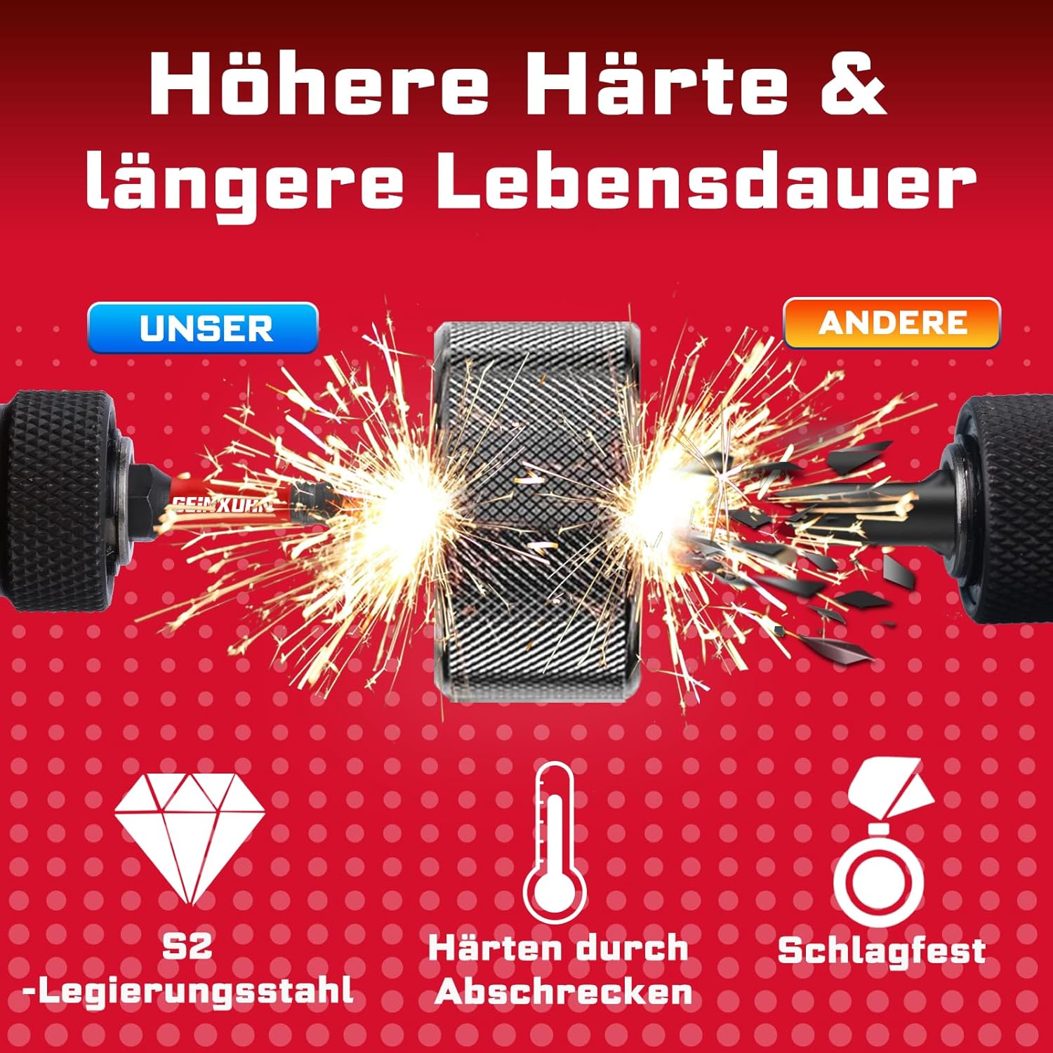 ⚡ Elektro & Technik – Schlagfestes Schraubendreher-Bit-Set, 90-teilig, 50 mm, magnetisch (PH2/PZ2/T10/T15/T20/T25/T30/Hex) S2-Stahl-Mehrfach-Schraubendreher-Bits mit Aufbewahrung, bunte Box – Bild 7