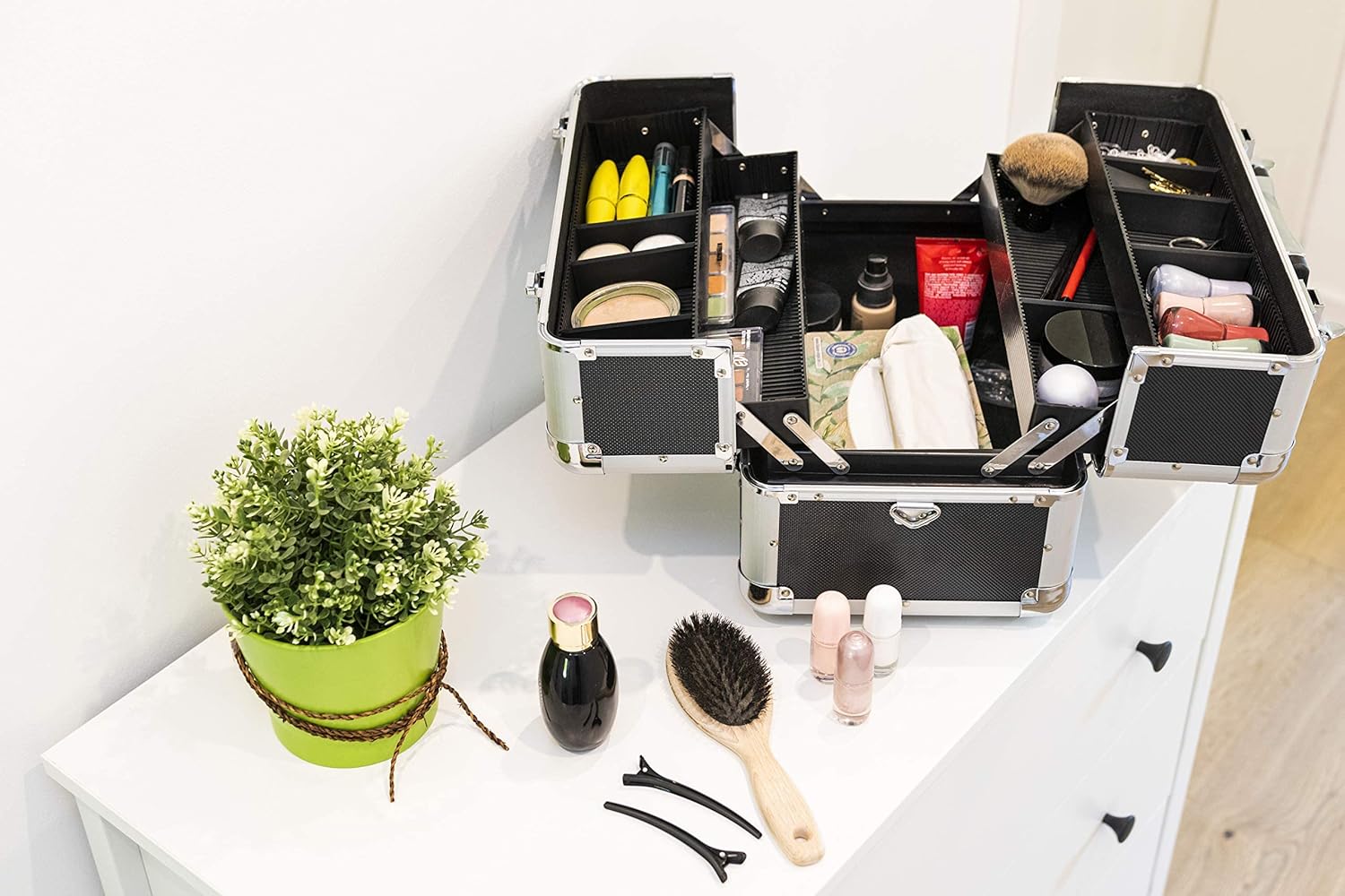 🔥 Angebote & Aktionen – Meister multi-purpose case, lots of storage space, divisible compartments for small parts, lockable, including 2 keys and a carrying strap, cosmetic case, scissors case – Bild 6