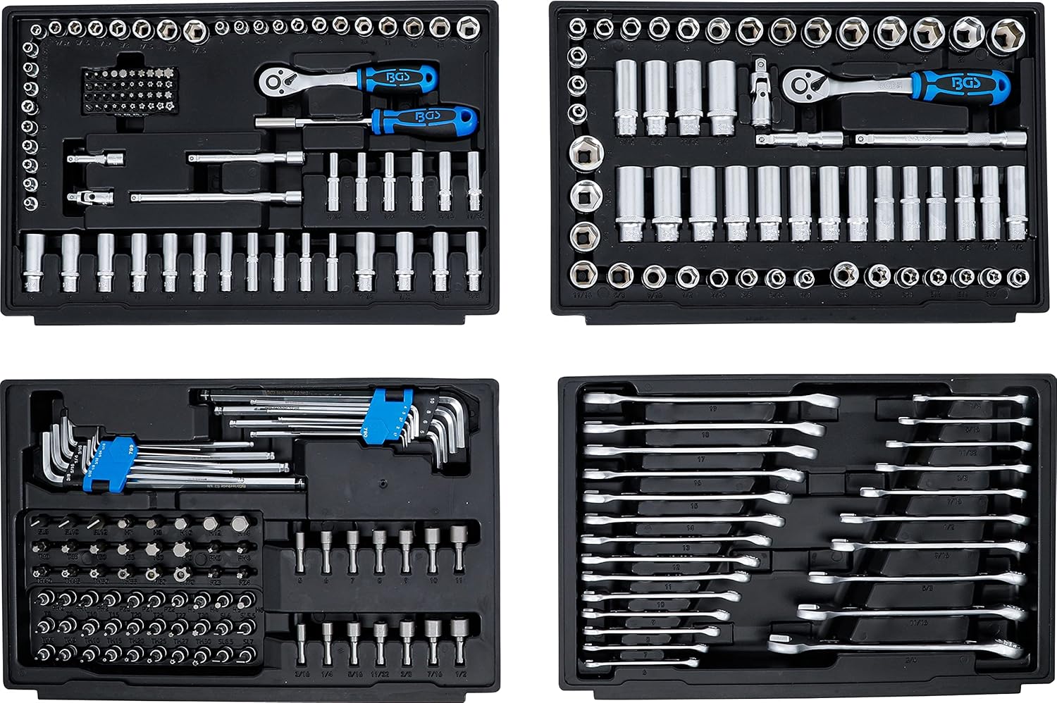 🚗 KFZ & Werkstatt – BGS 74000 Socket Spanner Set 1/4 Inch / 3/8 Inch / 1/2 Inch 300-Piece – Bild 8