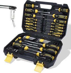⚡ Elektro & Technik – DOWELL Magnetischer Schraubendreher-Satz Schlitz/Phillips/Torx, 108-teiliger Stubby-Schraubendreher, Mini-Präzisions-Schraubendreher-Bits-Set