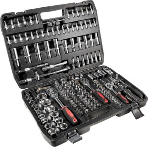 🚗 KFZ & Werkstatt – 172-Piece Socket Spanner Set Ratchet Box Socket Spanner Set 1/4 Inch 1/2 Inch 3/8 Inch