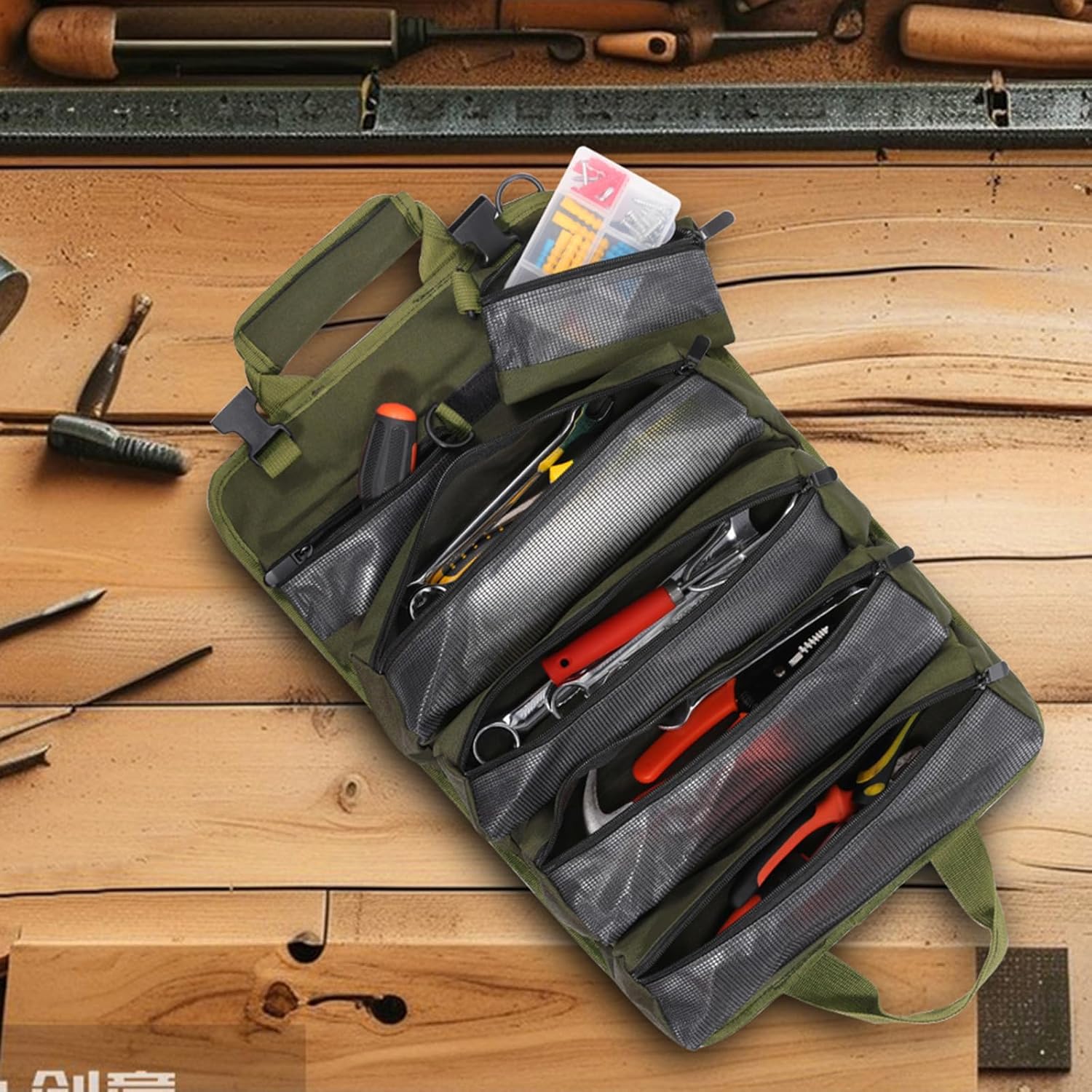 ⚡ Elektro & Technik – Kompakter Nylon Werkzeugkoffer Wasserabweisendes Design Mit Verstärktem Riemen Für Profis Tragbare Elektriker Werkzeugtasche Mit Verstellbarem Gürtel – Bild 4