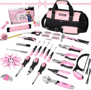 🔥 Angebote & Aktionen – SHALL Pink Tool Set, 246-Piece Women's Basic Tool Kit for Home with 14 Inch Wide Mouth Open Tool Bag, General Household Hand Tool Set