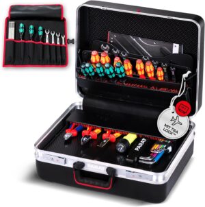 ⚒️ Bau & Montage – PARAT Classic KingSize CP-7 Werkzeugkoffer für bis zu 60 Werkzeuge, inklusive Basic Rollkoffer 8, robuster Werkzeugkoffer mit CP-7 Halterungen und 36 L Volumen, Werkzeugkoffer für Handwerker