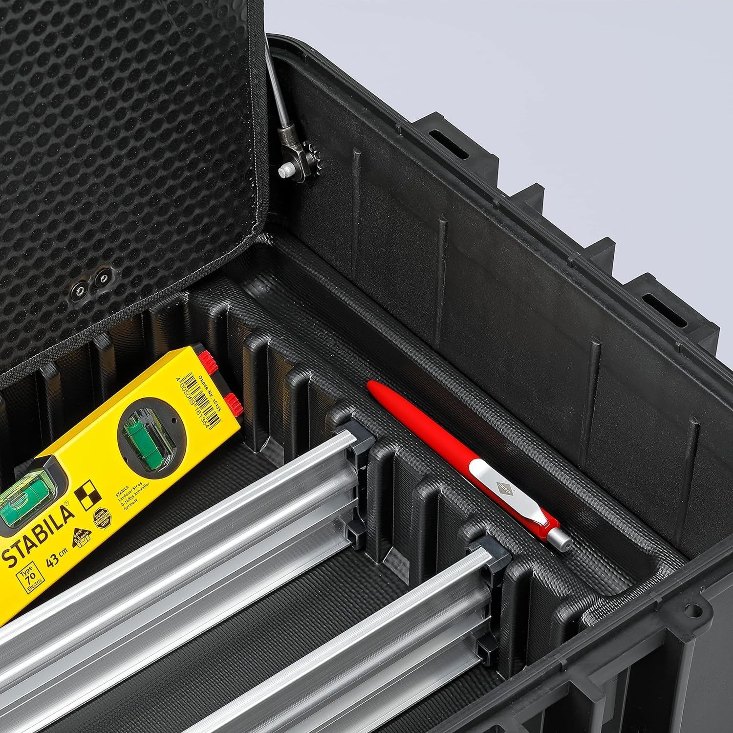 ⚡ Elektro & Technik – Knipex 00 21 37 LE Werkzeugkoffer Robust45 mit integrierten Rollen und Teleskopgriff leer, schwarz – Bild 5